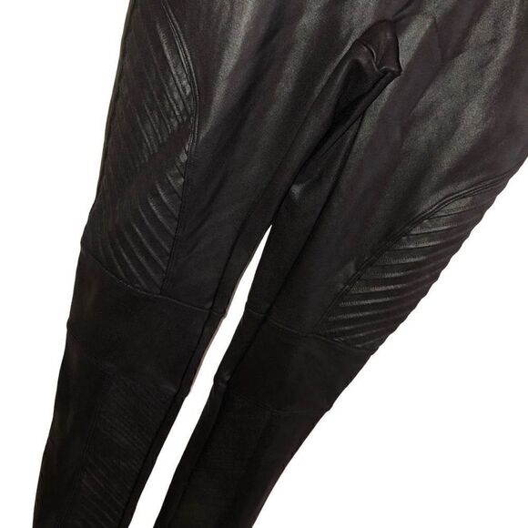 Spanx Faux Leather Moto Leggings S - Picture 3 of 4